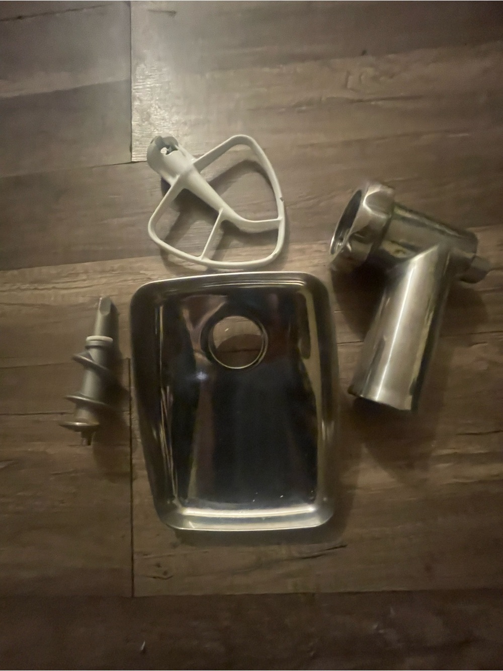 KitchenAid Stainless Steel Mixer & Grinder Attachments with White Beater